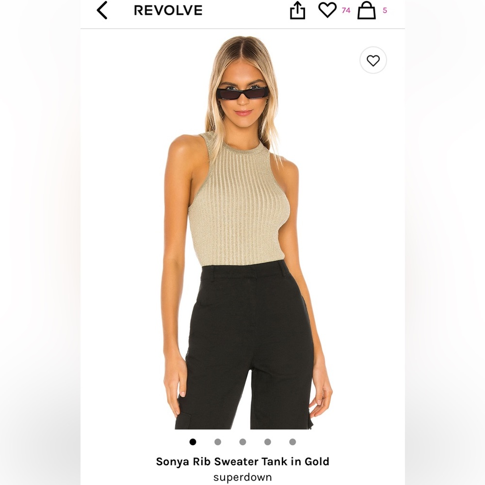 Superdown ribbed sweater tank